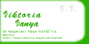 viktoria vanya business card